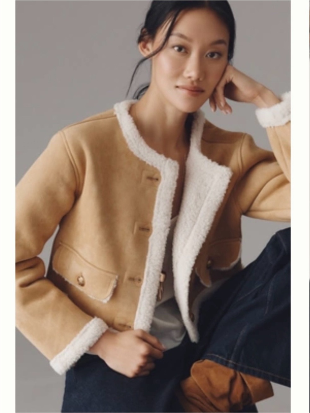 BLANKNYC Ahead of Curve Faux
Suede / Shearling Jacket
